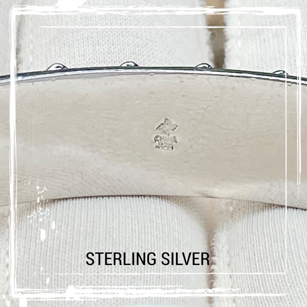 Red Coral Row Sterling Silver Cuff Bracelet - Picture 9 of 11